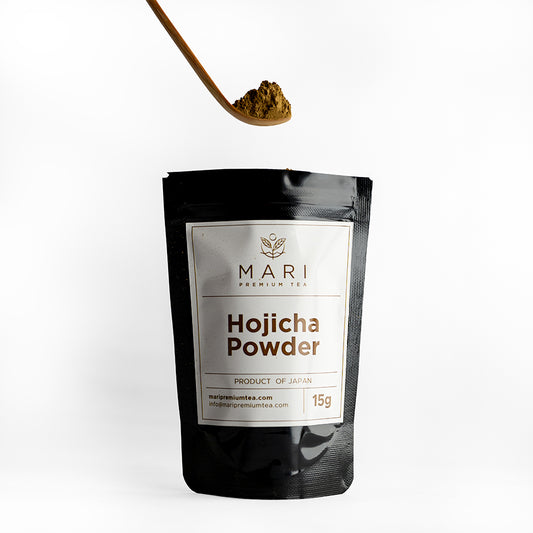 Bolsa de hojicha en polvo de 15g de té verde tostado de Japón - Mari Premium Tea