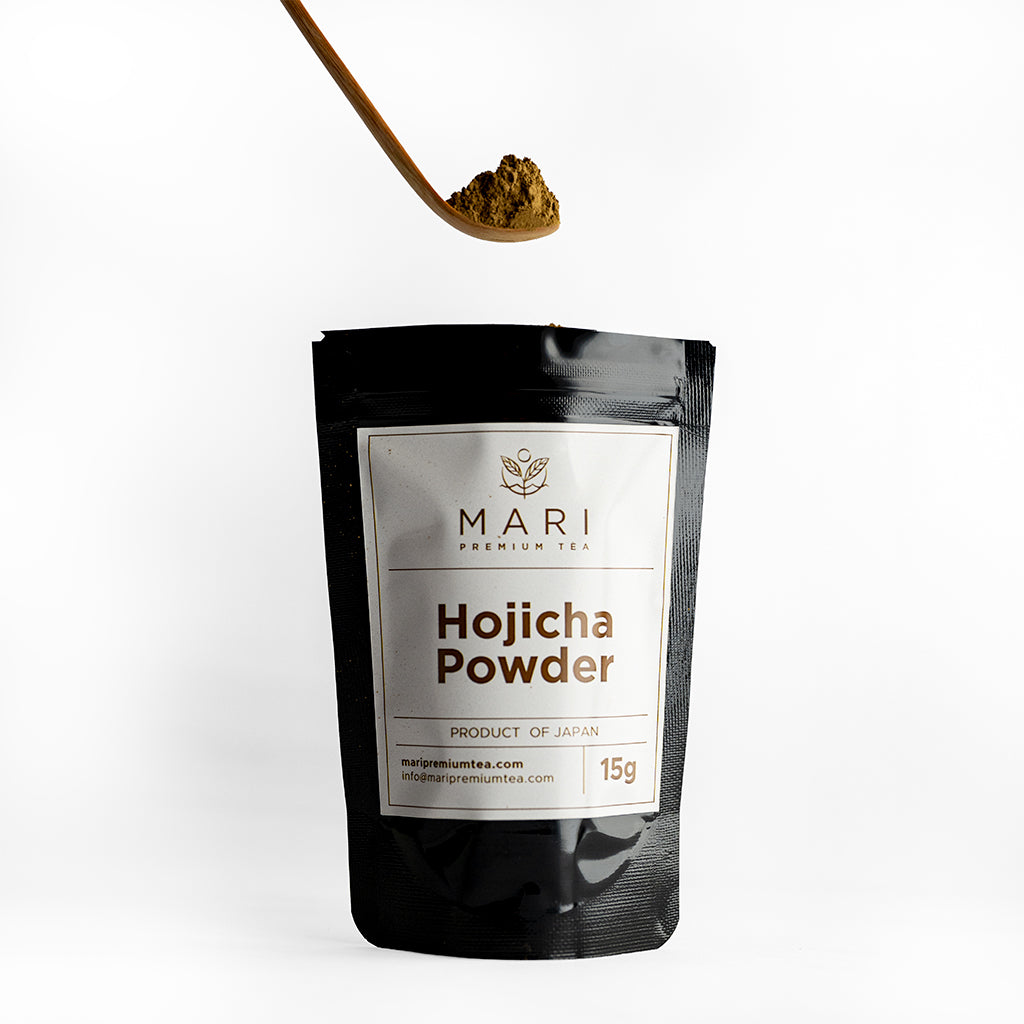 Bolsa de hojicha en polvo de 15g de té verde tostado de Japón - Mari Premium Tea
